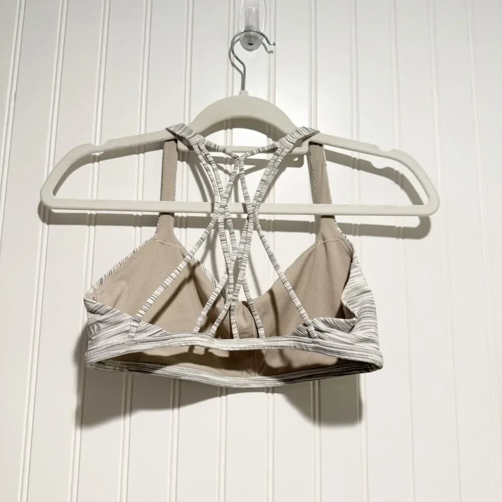 Lululemon Free To Be Zen Bra Space Dye Camo White Size 8